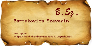 Bartakovics Szeverin névjegykártya